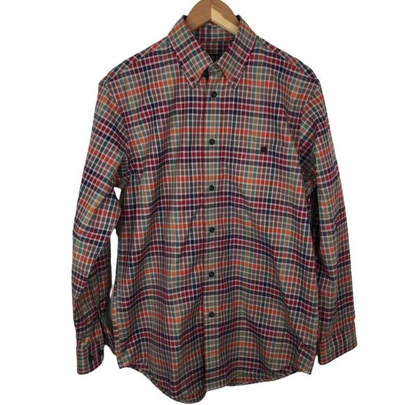 Orvis Mens Shirt Plaid Checked Multicolor‎ Button Down Long Sleeve Size Medium - Picture 1 of 13